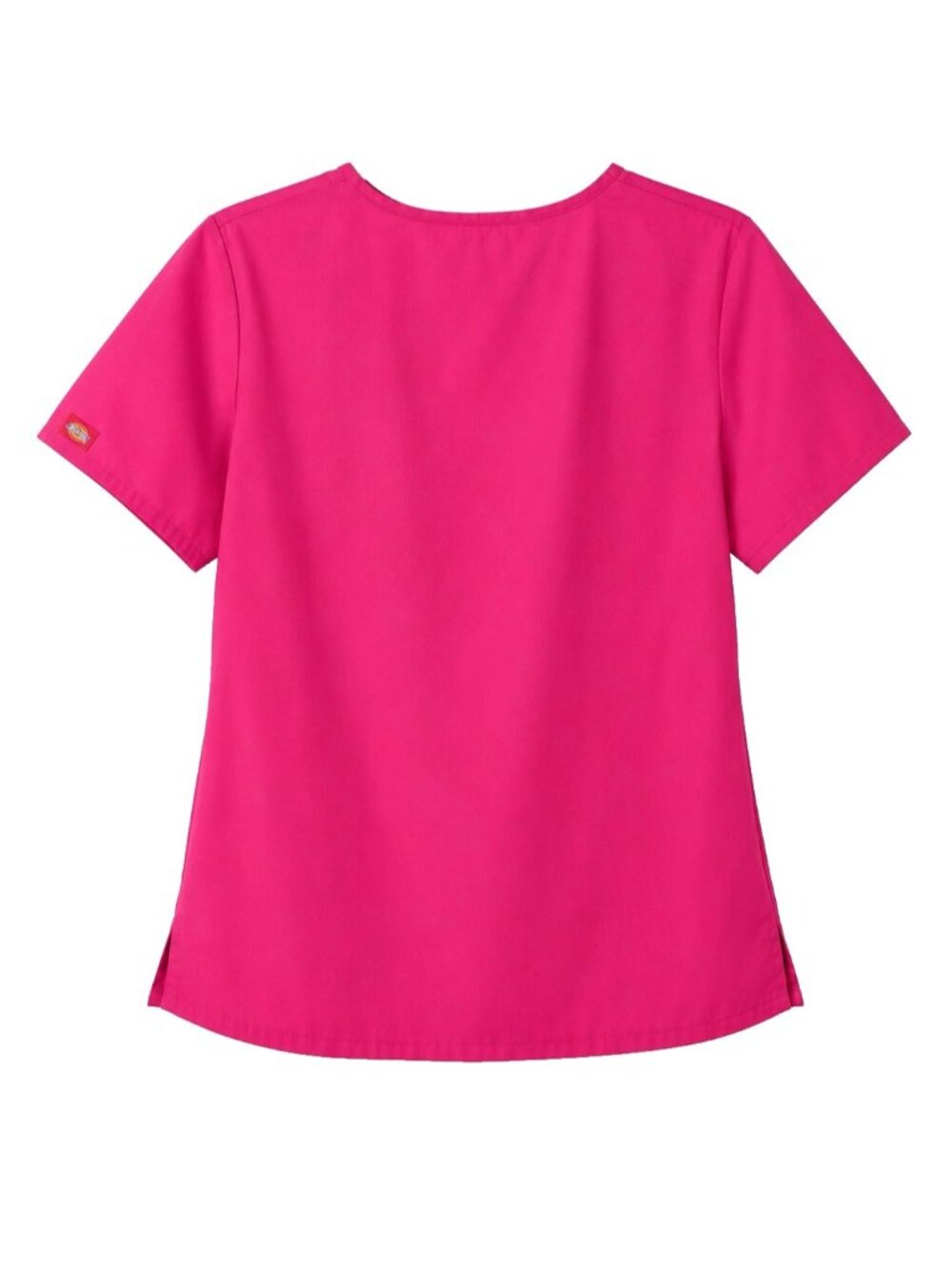 Dickies Women Scrub Top Round Neck Fuschia Pink Pit to Pit 22.5 - Picture 2 of 4